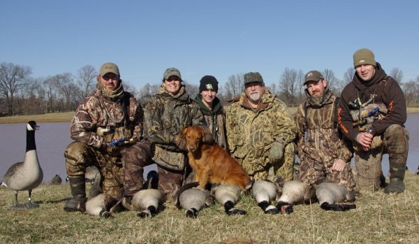 hunters with catch