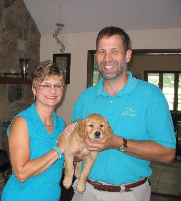 Diana and Marty Kurzendoerfer with Blue