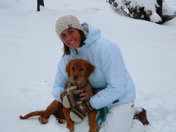 Mona and Jes in the snow