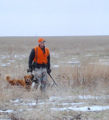 snowy hunting scene