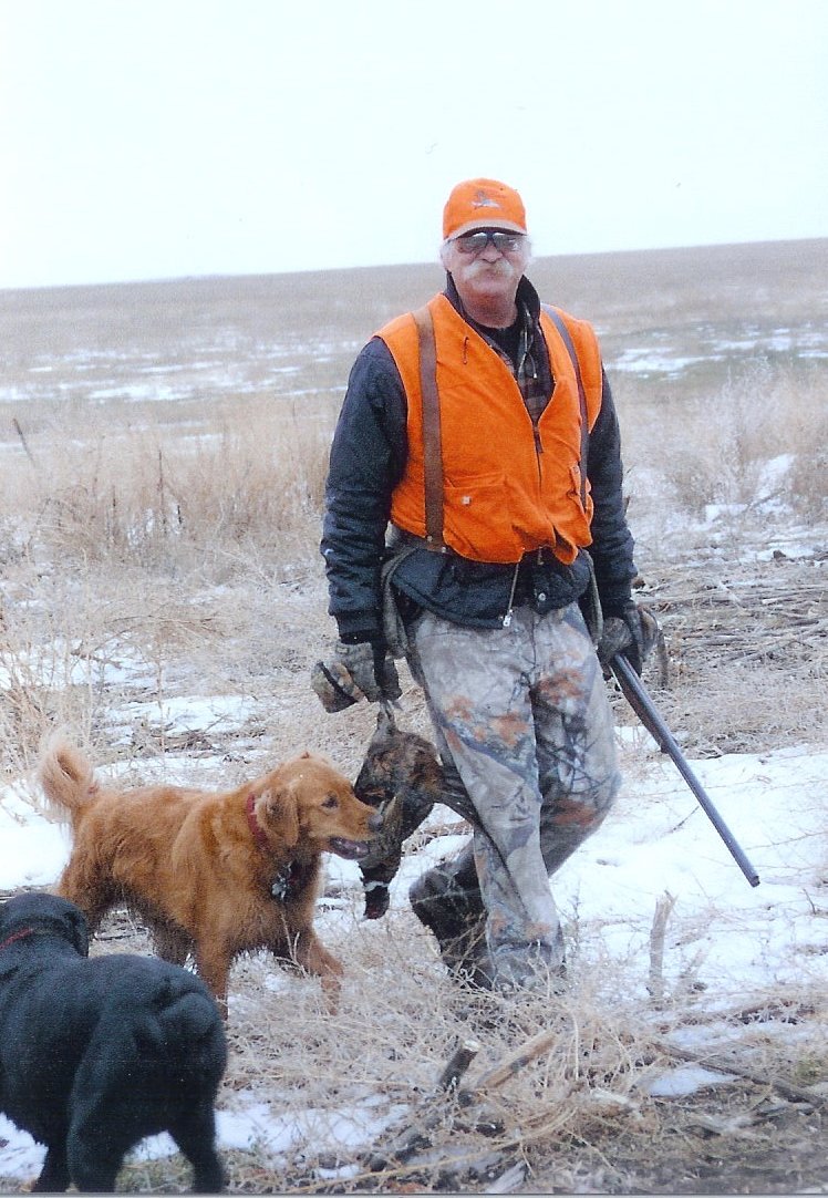 snowy hunting scene